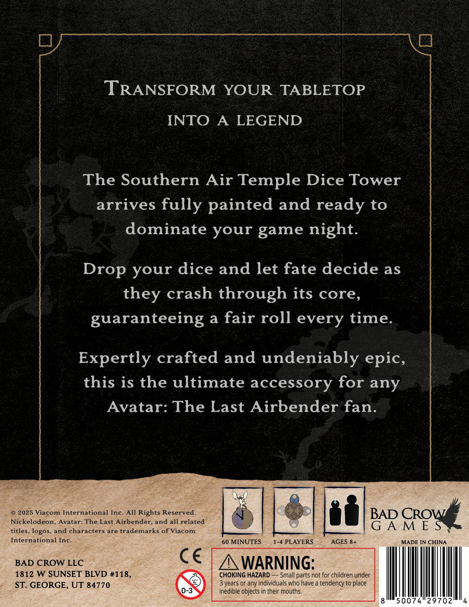 Avatar: Journey of Aang - Southern Air Temple - Painted Dice Tower (Pre-Order)
