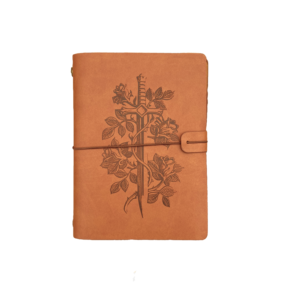 Character Journal (Brown) - Sword and Rose (Pre-Order)