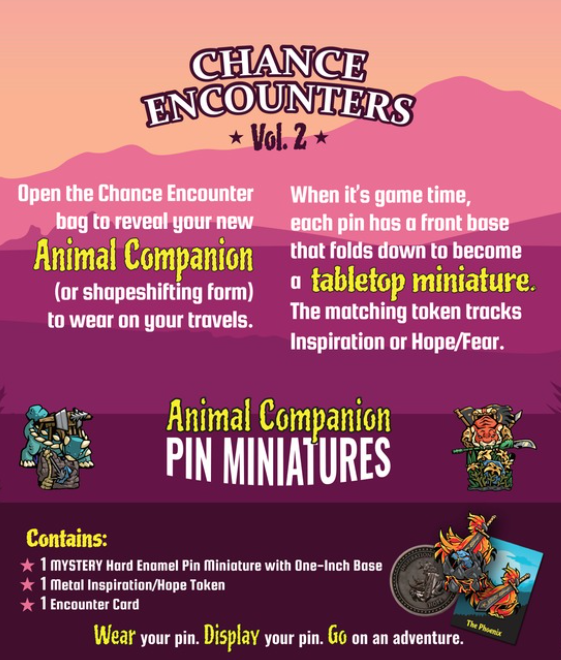 Chance Encounters: Animal Companion Pin Miniatures - Volume 2 (Case of 10) (Pre-Order)