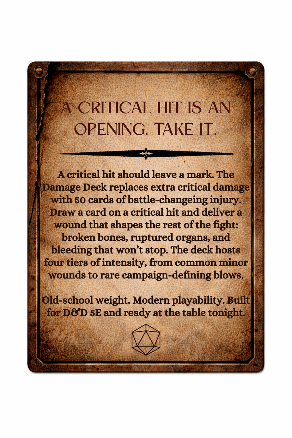 Critical Hit Deck: Damage (Pre-Order)