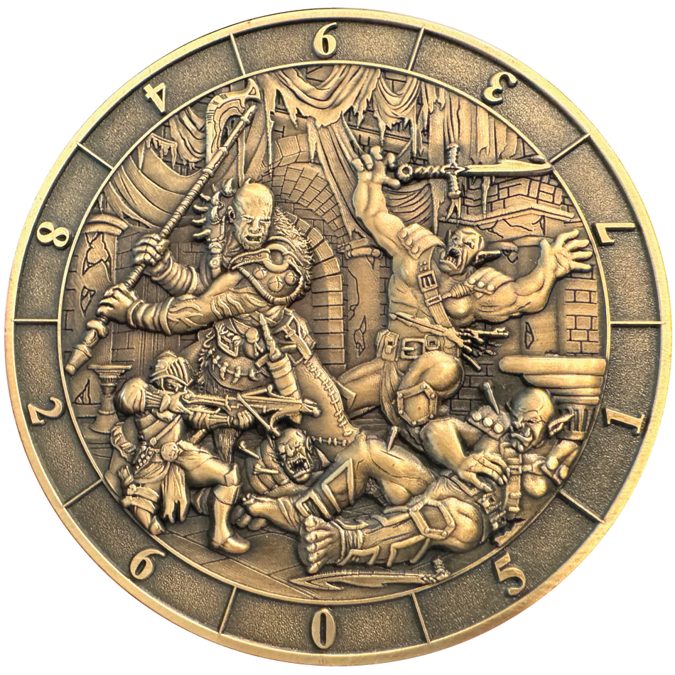 Dice Coin D10 Battle Scene  (Pre-order)