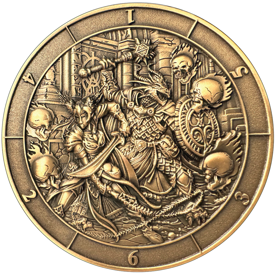 Dice Coin D6 Battle Scene  (Pre-order)