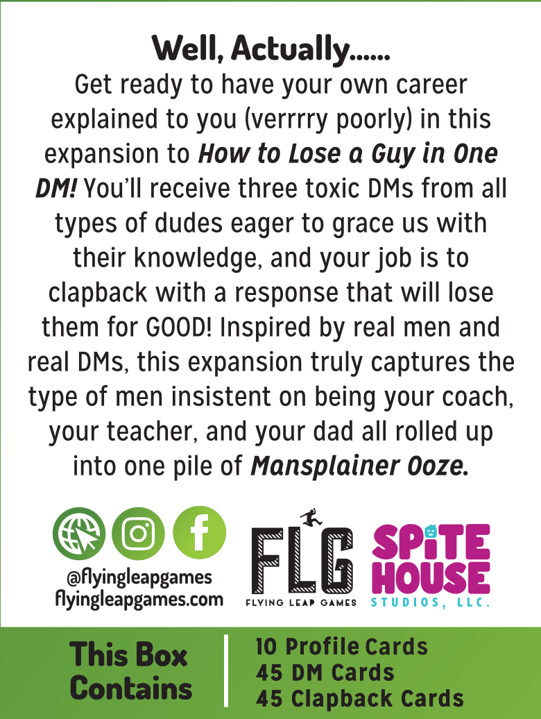 How to Lose a Guy in One DM: Mansplainer Ooze Expansion (Pre-Order)