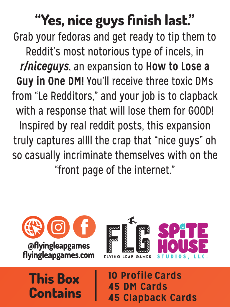 How to Lose a Guy in One DM: r/NiceGuys Expansion (Pre-Order)