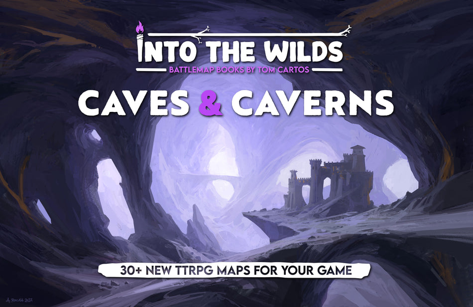 Into the Wilds Battlemap Books - Caves & Caverns (Pre-order)
