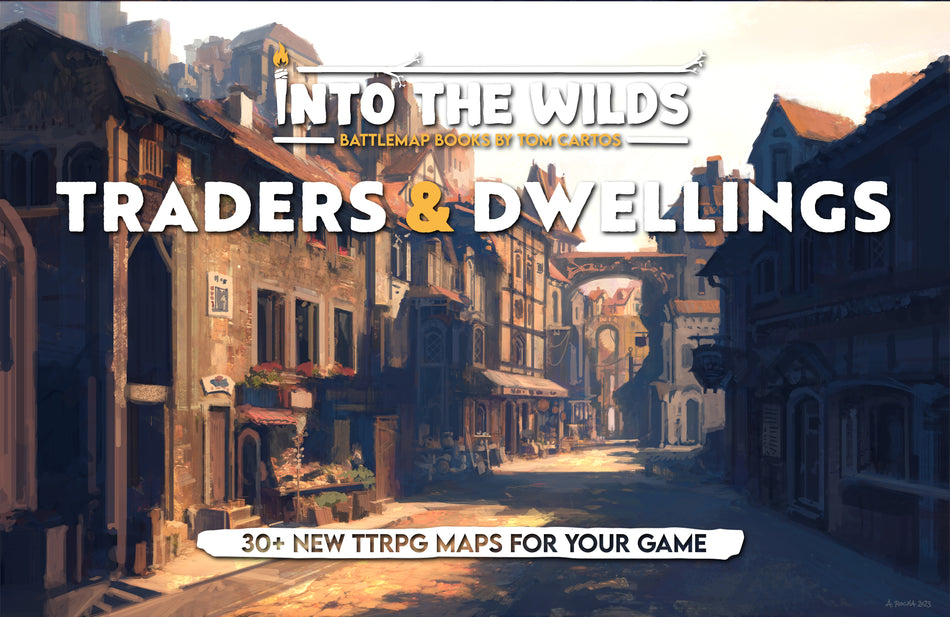 Into the Wilds Battlemap Books - Traders & Dwellings (Pre-order)