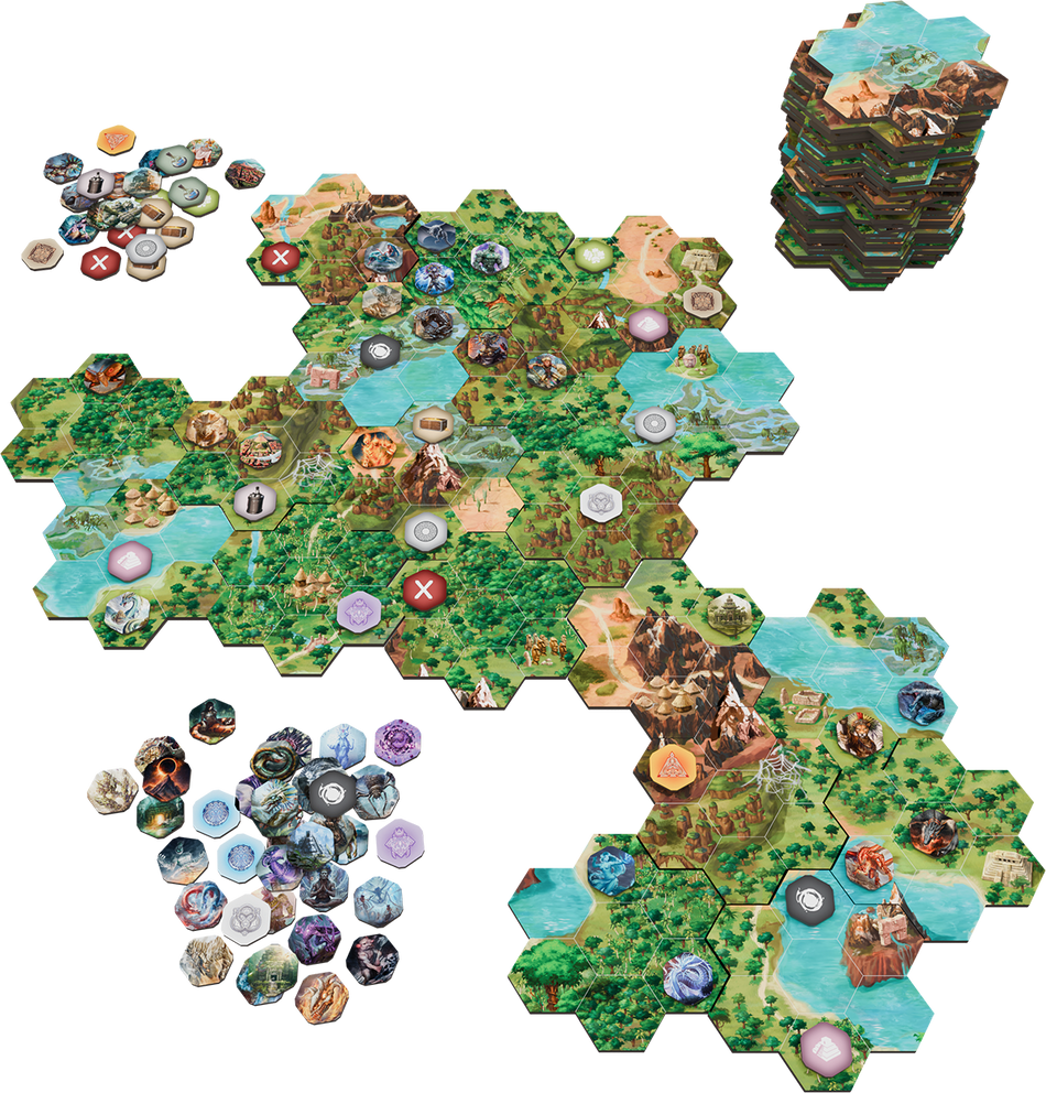 HEXplore It: The Mountains of Godai - Caprakan Map Pack (Pre-Order)