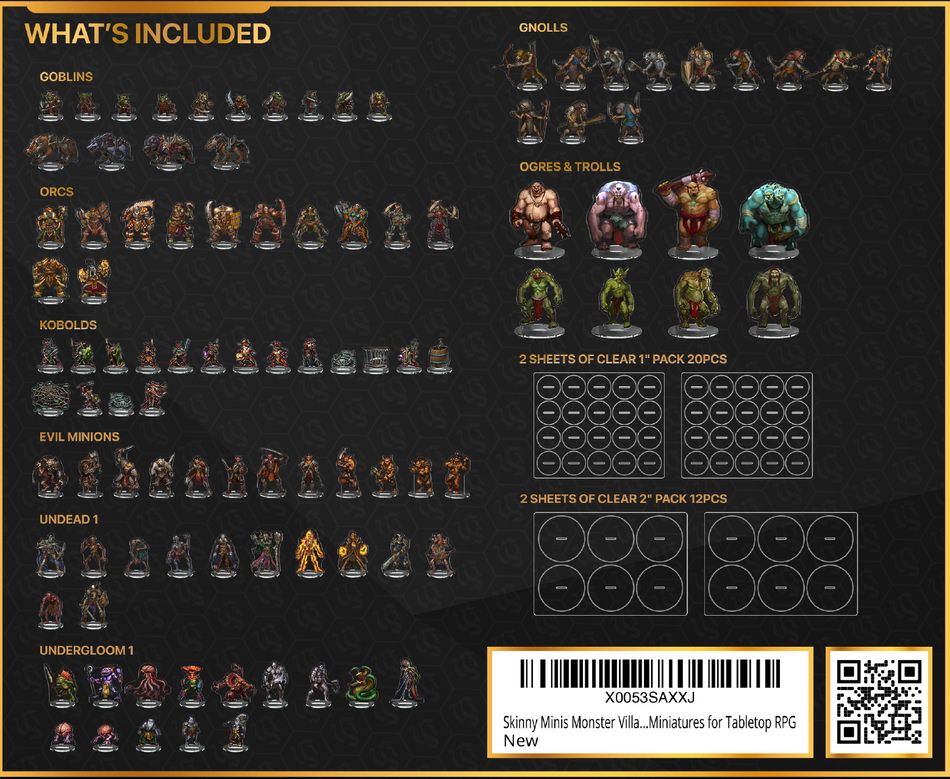 Skinny Minis - Monster Villains Collection (Pre-Order)