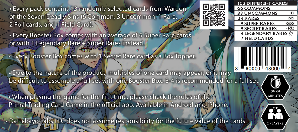 Primal TCG: Warden of the Seven Deadly Sins Booster Box (Set 3) (Pre-Order)