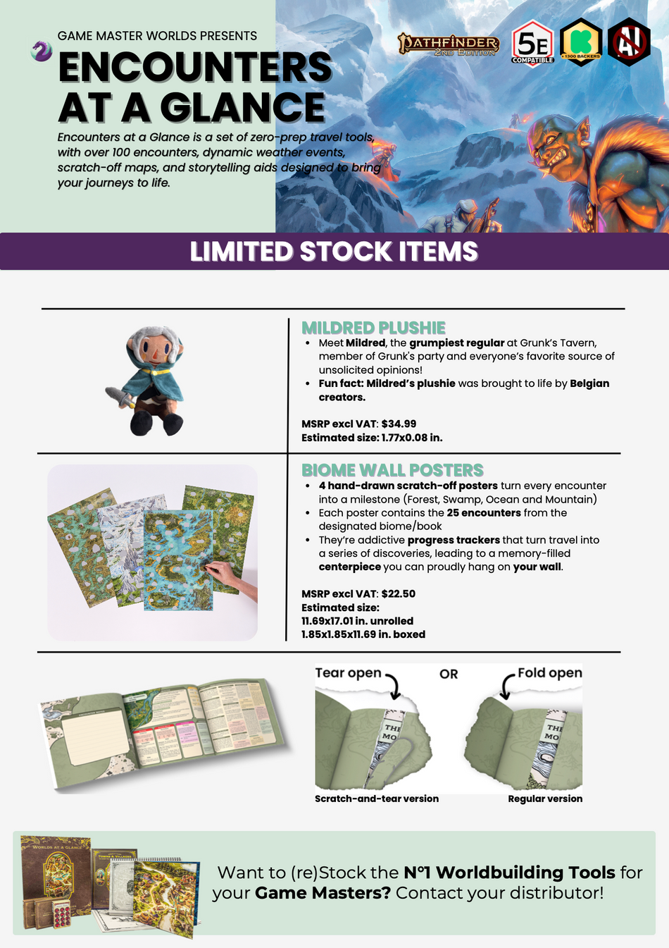 Encounters at a Glance Encounter: Into the Wild: Biome Poster Set - Regular Edition (Pre-Order)
