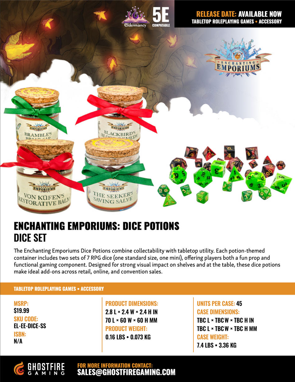 Enchanting Emporiums: Dice Potions: The Seeker's Saving Salve (Pre-Order)