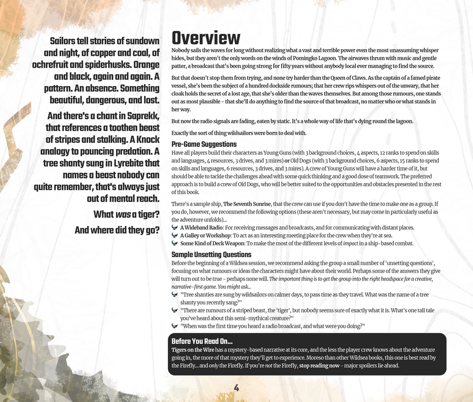 The Wildsea RPG: Tigers on the Wire Scenario (Pre-Order)