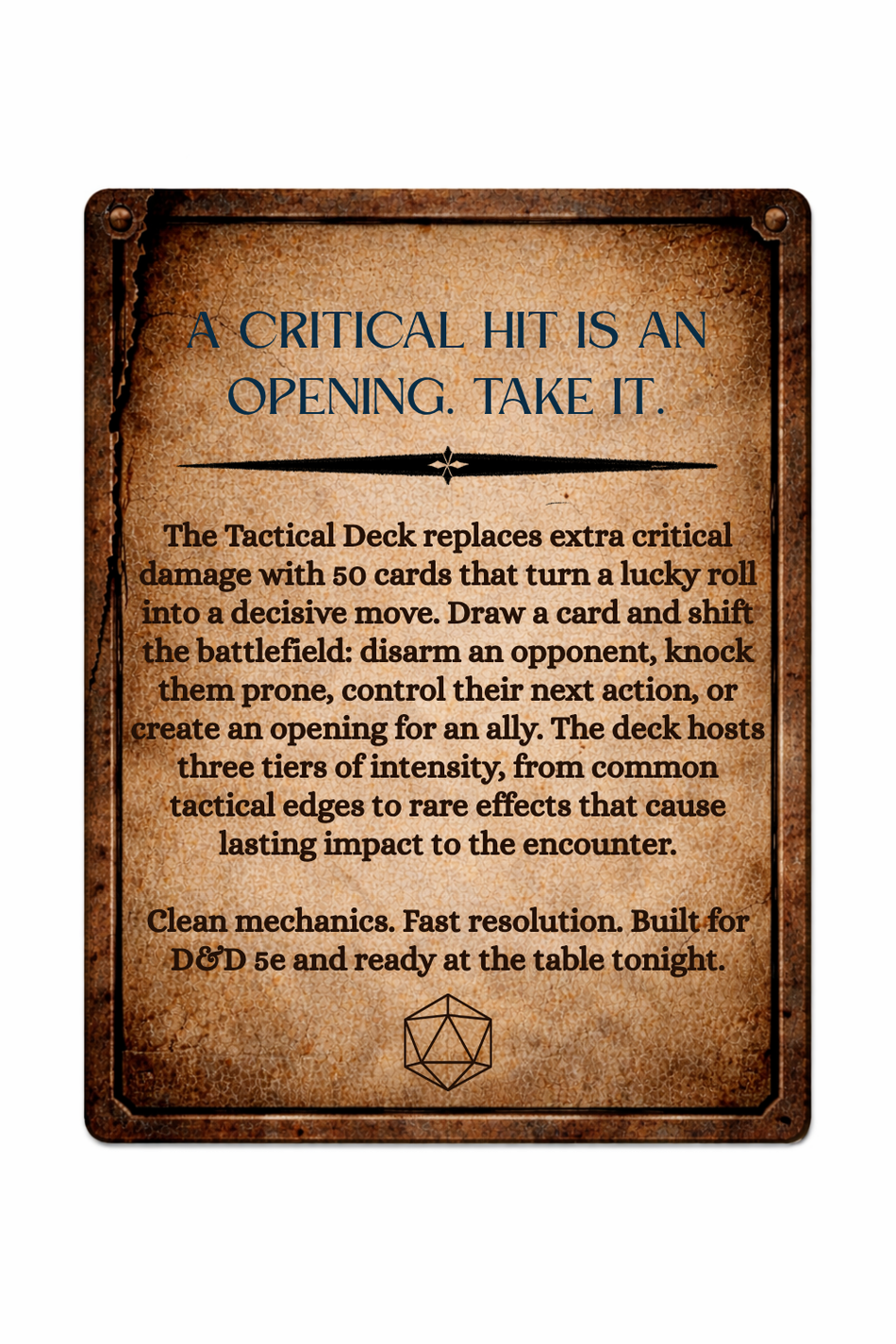 Critical Hit Deck: Tactical (Pre-Order)