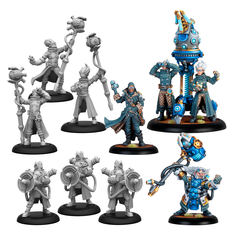 Warmachine: Cygnar Storm Forge Command Cadre (Backorder)