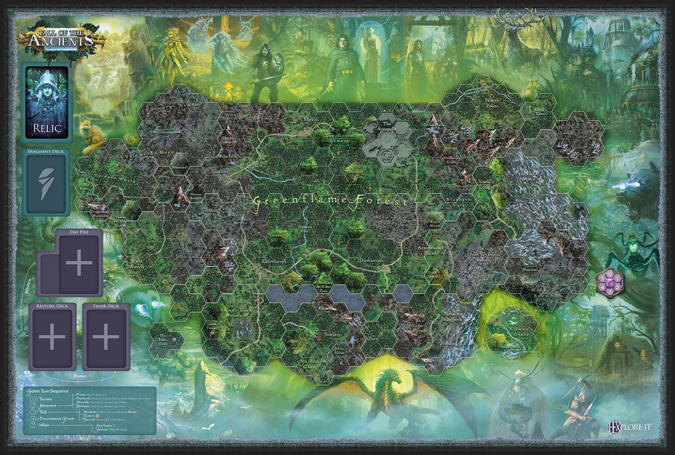 HEXplore It: Fall of the Ancients Campaign Mat (Pre-Order)