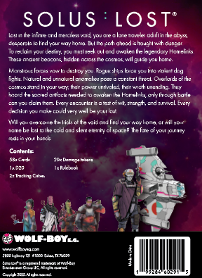 Solus: Lost - Second Edition (Pre-Order)