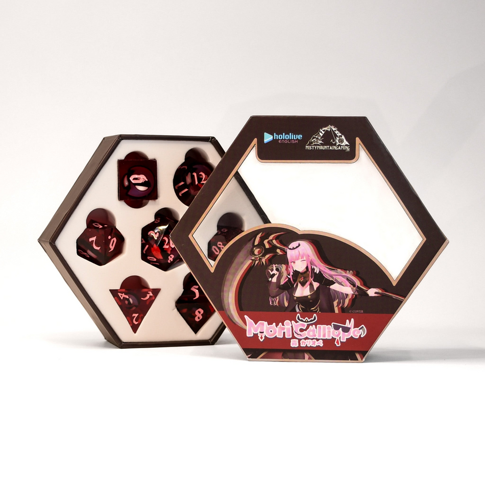 Mori Calliope Sharp-Edge Resin Dice Set (Pre-Order)