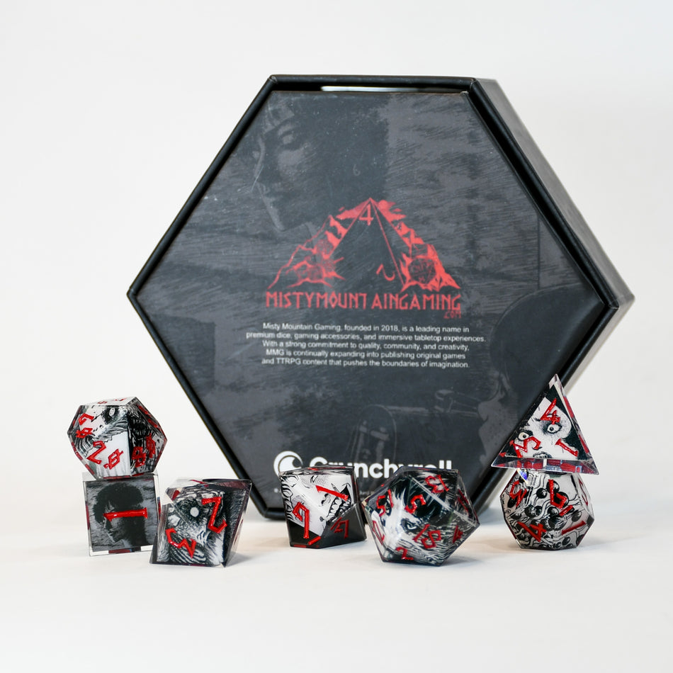Junji Ito Sharp-Edge Resin Dice Set (Pre-Order)