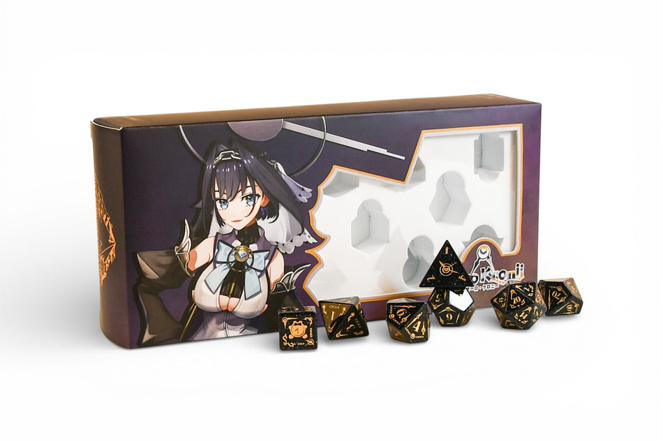Ouro Kronii Blue Sandstone Dice Set (Pre-Order)